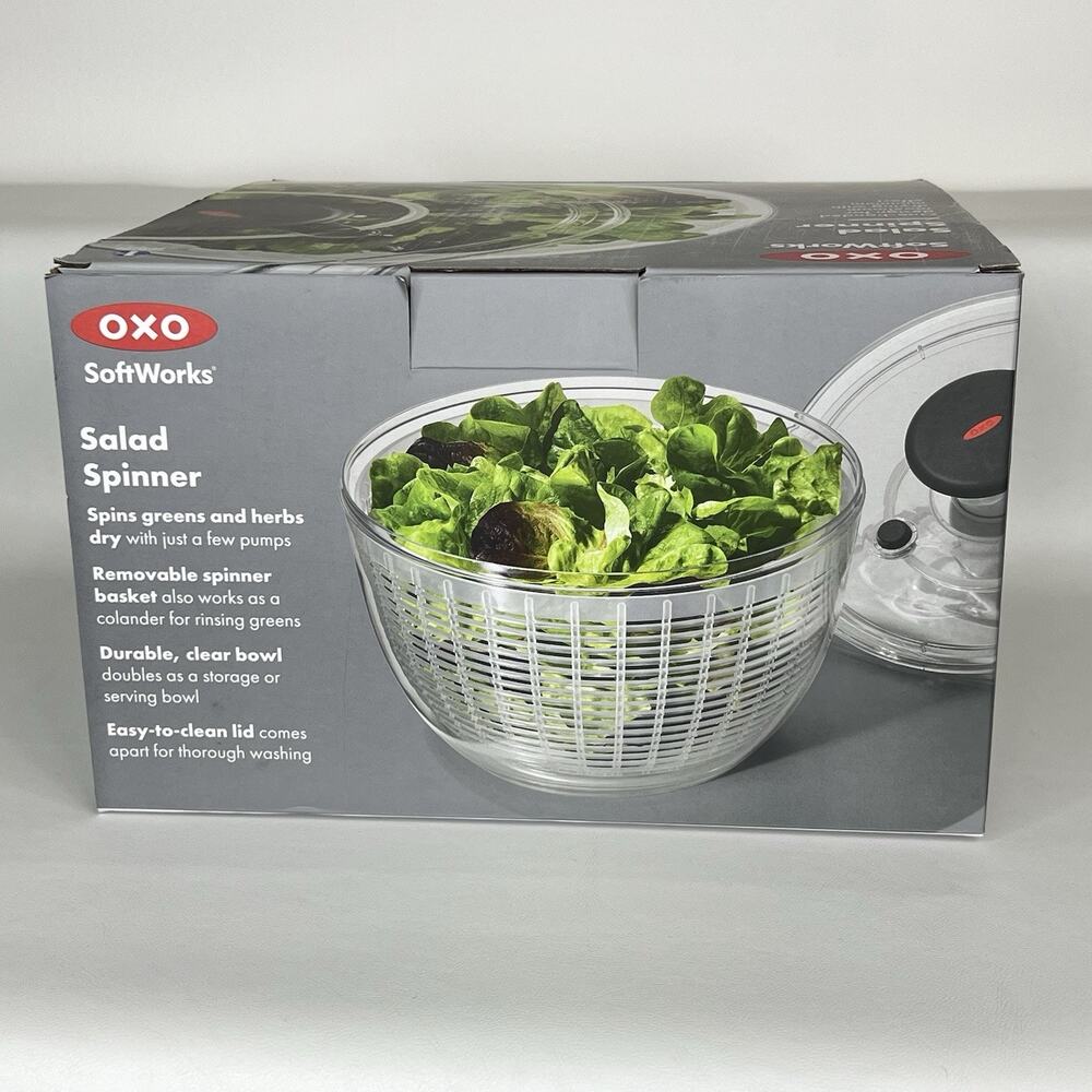 OXO SoftWorks Salad Spinner Large One-Hand Pump BPA Free New In Box Kitchen - Picture 4 of 4